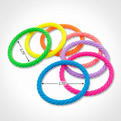 Neon Twist Bangle Bracelets, Multi-Colored, 18-Pack