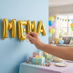 Gold Foil Air-Filled Letter "E" Balloon