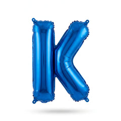 Royal Blue Foil Super Shape Letter K Balloon