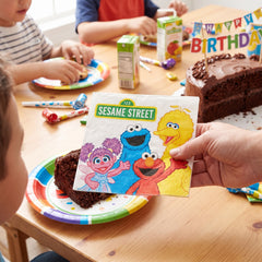 Sesame Street Birthday Lunch Napkins - 6.5 In. x 6.5 In. - 16-Pack