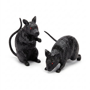 Creepy Crawly Black Rubber Rat Decor - 3 1/4-Inch Halloween Prop