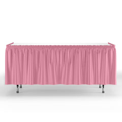 Pink Plastic Table Skirt