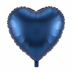Satin Navy Heart Foil Balloon - 18 Inch
