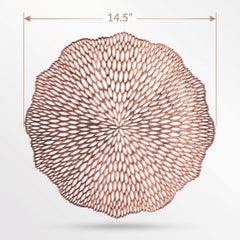 Premium Rose Gold Blossom Placemats - Set of 4