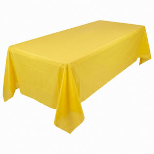 Yellow Rectangular Plastic Table Cover - 54x108 inches