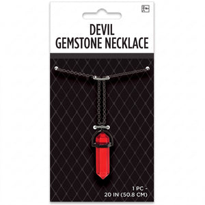 Devil Gemstone Necklace - Halloween Costume Accessory