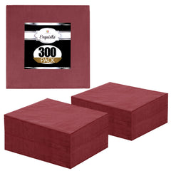 Burgundy Beverage Napkins | 100 Count
