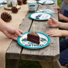 Wilderness Adventure 7" Round Birthday Paper Plates - 8 Pack