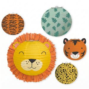 Get Wild Jungle Animal Paper Lanterns - Safari Birthday Decor