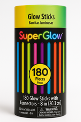 8-Inch Multicolor Glow Stick Bracelets - 180 Pack