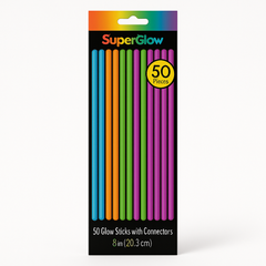 Multi-Color Glow-in-the-Dark 22" Sticks, 50 Pack