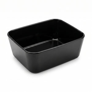 Sleek Black Melamine Caddy for Entertaining