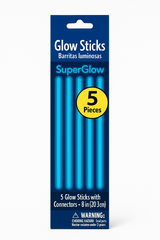 Amscan Blue Neon Glow Sticks, 8 Inch, 5-Pack