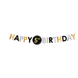 Add an Age Confetti Wishes Happy Birthday Banner
