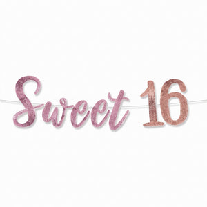 Sweet 16 Sequin Banner Decoration