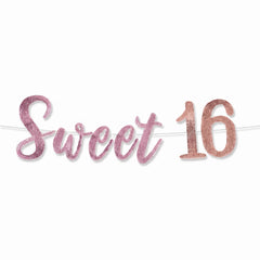 Sweet 16 Sequin Banner Decoration