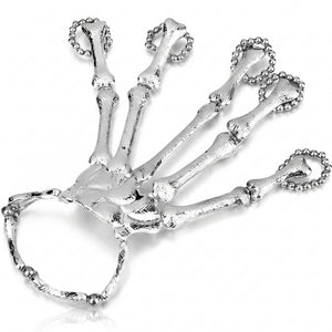 Black & Bone Skeleton Bracelet - Halloween Costume Accessory
