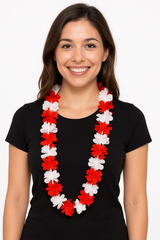 Red and White Canada Day Flower Lei