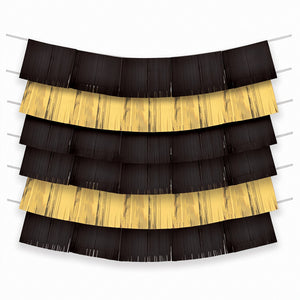 Elegant Black Fringe Backdrop Banner Kit for Any Occasion