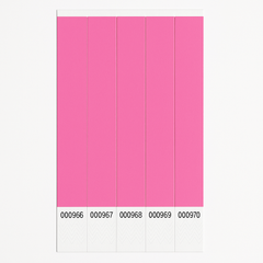 Solid Pink Event Wristbands - Pack of 250