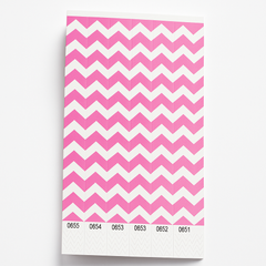 Pink Chevron Waterproof Wristbands - 500 Pack
