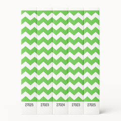 Chevron Green Waterproof Wristbands - 500 Pack