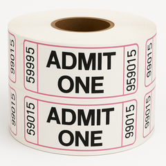 "Admit One" Event Ticket Roll - 1000 Pairs for Entry Management