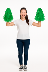 Festive Green Pom-Pom Pair for Team Spirit