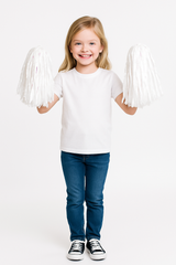 White Team Spirit Pom-Poms - 2 Pack