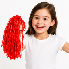 Red Team Spirit Pom Poms - 2 Pack