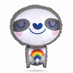 Rainbow Sloth Shape Foil Balloon