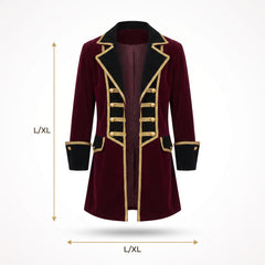 Adult Pirate Captain Jacket Costume - L/XL