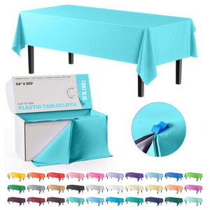 Little Gym - 54" X 300' Select A Size Table Cover - Light Blue