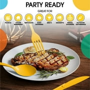 PMA - Heavy Duty Yellow Plastic Forks - 50 Ct.