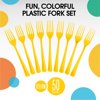 PMA - Heavy Duty Yellow Plastic Forks - 50 Ct.
