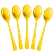 PMA - Heavy Duty Yellow Plastic Spoons - 50 Ct.