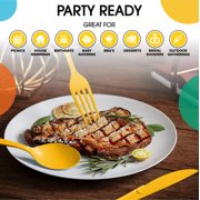 PMA - Heavy Duty Yellow Plastic Spoons - 50 Ct.