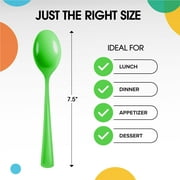 PMA - Heavy Duty Lime Green Plastic Spoons - 50 Ct.