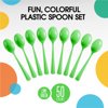 PMA - Heavy Duty Lime Green Plastic Spoons - 50 Ct.