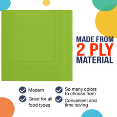 PMA - Lime Green Luncheon Napkins - 50 Ct.