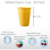 PMA - 12 Oz. Yellow Plastic Cups - 50 Ct.