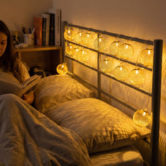 Gold Mesh Lantern LED String Lights - 5 ft, 10 Warm Lights
