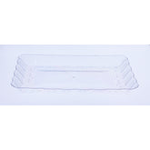 12 In. x 18 In. | Clear Plastic Rectangle Tray | 24 Count