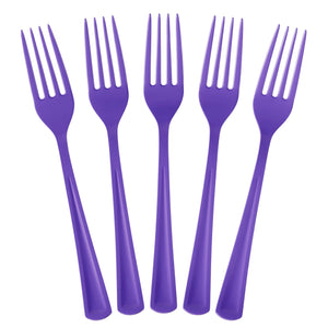 350 Pcs Black/Purple/Gold Disposable Tableware Set