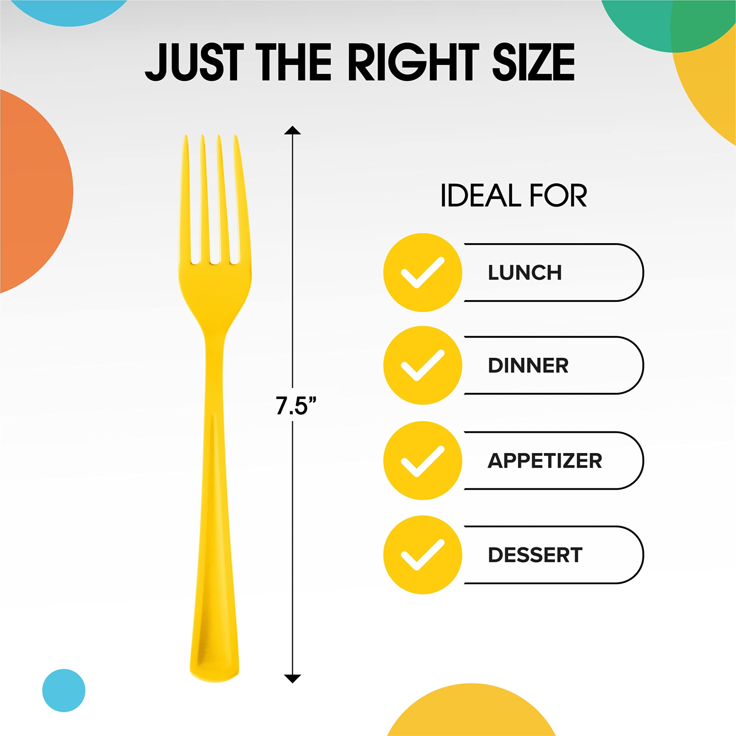 350 Pcs White/Yellow Disposable Tableware Set