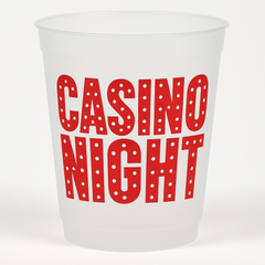 Roll the Dice Casino Frosted Stadium Cups - 14oz, 8-Pack