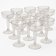 Classic Clear Plastic Champagne Flutes