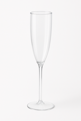 Premium Clear Plastic Fluted Champagne Glasses - 20 Pack, 5 oz