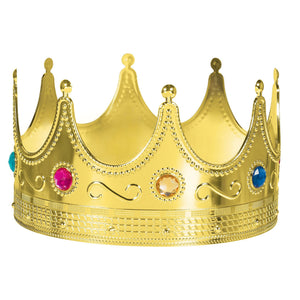Bejeweled Royal Gold Crown Tiara - Costume Accessory