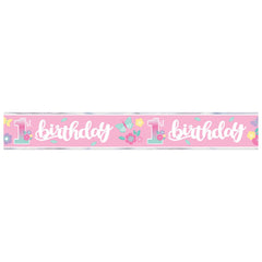 Butterfly Garden 1st Birthday Banner